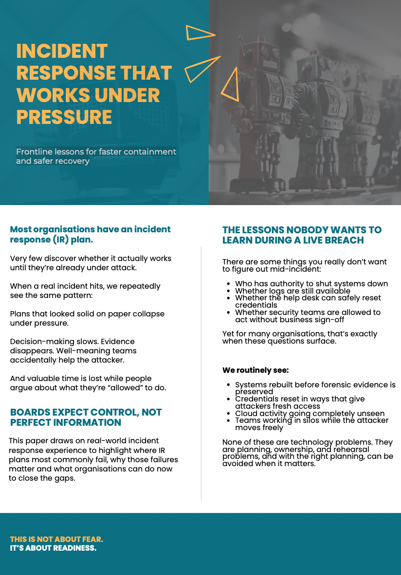 Incident Response That Works Under Pressure